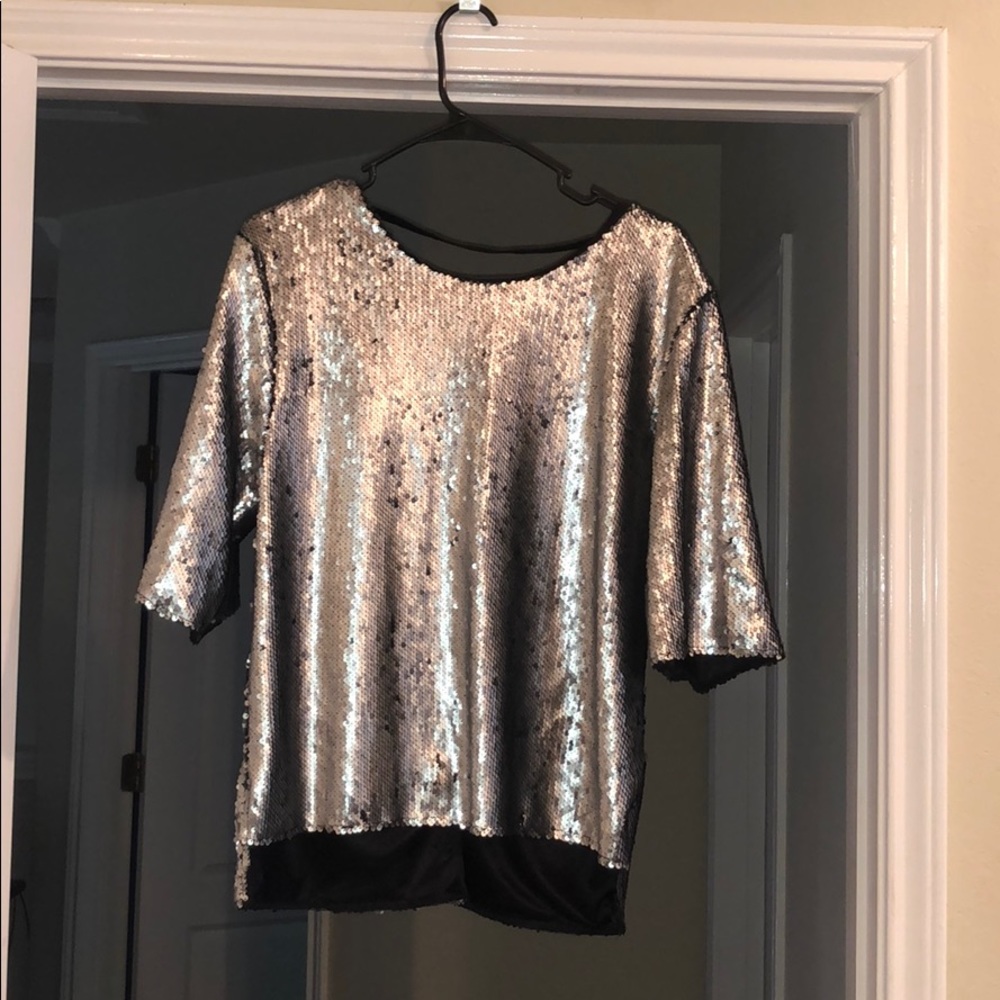 TOBY HEART GINGER sequin top
